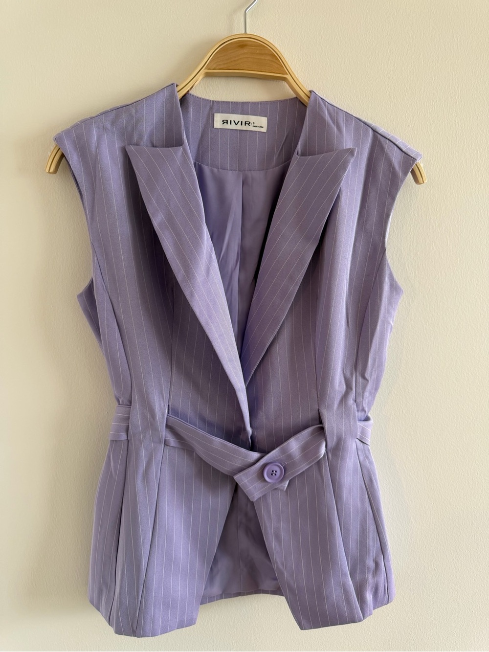 Lavender Pinstripe Vest and Pant Set